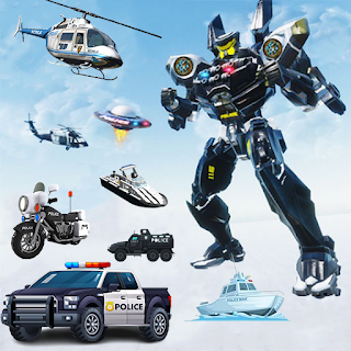 USA Police Car Truck Jet Robot apk