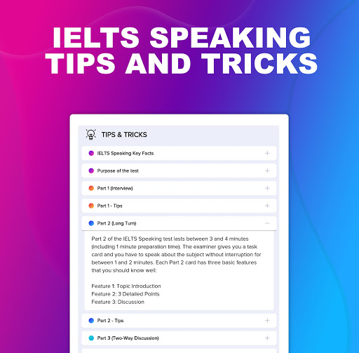 Screenshot of IELTS® Speaking Pro