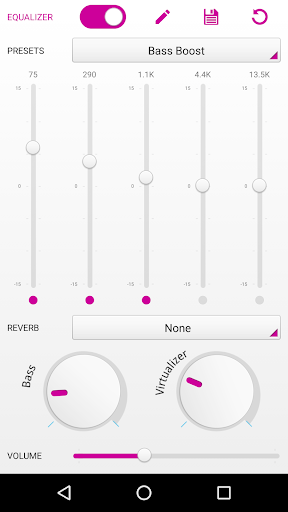 Screenshot of PlayerPro Cloudy Pink Skin