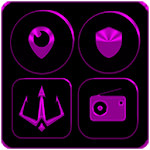 Cover Image of Tải xuống Black and Purple Icon Pack  APK