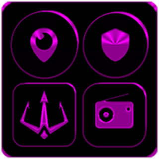 Black and Purple Icon Pack apk