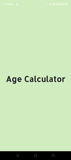 Android application Age calculator screenshort