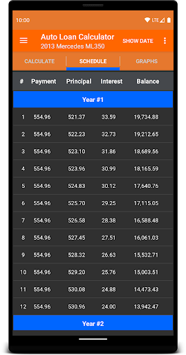 Auto Loan Calculator Screen 3