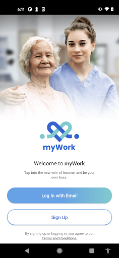 Android application myWork.health screenshort