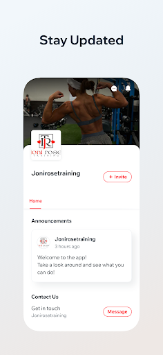 Android application Jonirose Fit screenshort