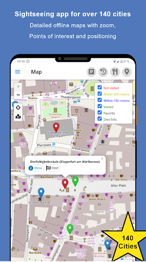 Android application Sightseeing Klagenfurt screenshort