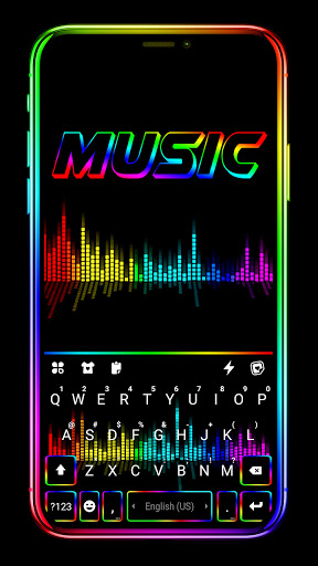 Android application Neon Music Live Theme screenshort