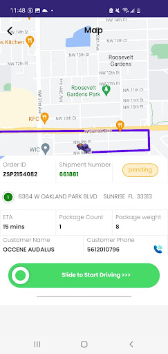 Android application Zion Shipping Driver screenshort