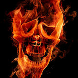 burning skull live wallpapers icon