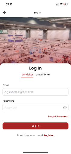 Android application Krista Exhibitions screenshort