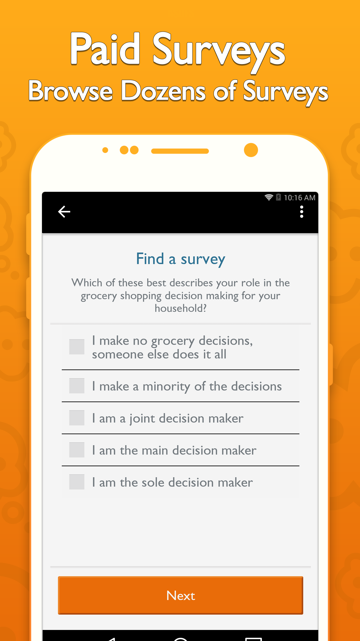Android application QuickThoughts: Take Surveys Earn Gift Card Rewards screenshort
