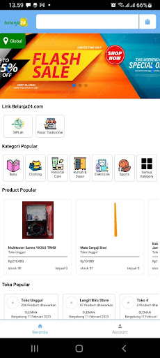 Android application Belanja24 screenshort