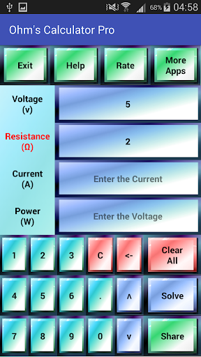 Ohms Calculator Pro Screen 3