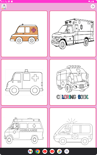 ambulance car - coloring book Screen 3