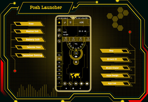 Posh Launcher - AppLock 14.0 screenshots 1
