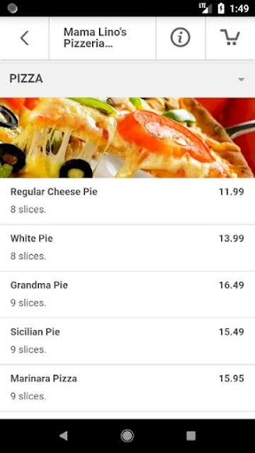 MamaLinosPizza Screen 3