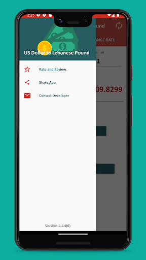 Android application US Dollar to Lebanese Pound screenshort