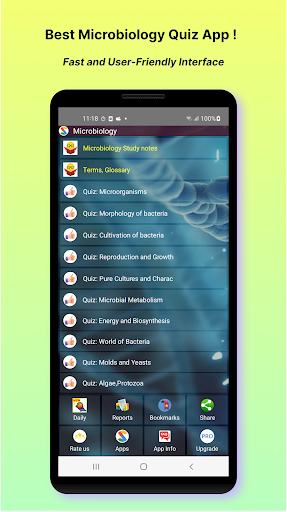 Android application Microbiology Quiz, eBook screenshort