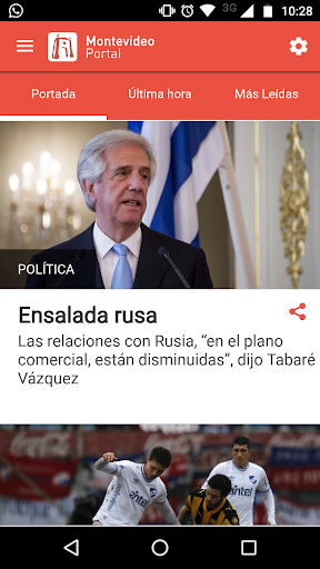 Android application Noticias - Montevideo Portal screenshort
