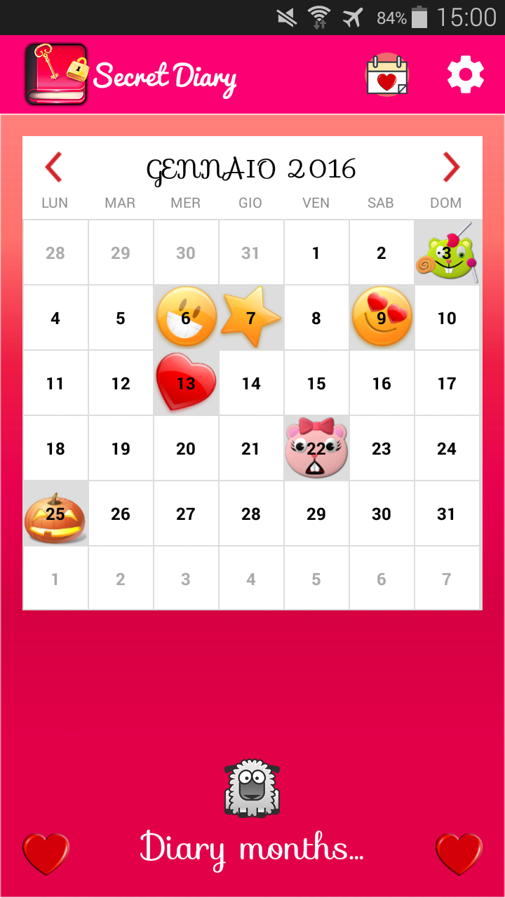 Android application Secret Diary screenshort