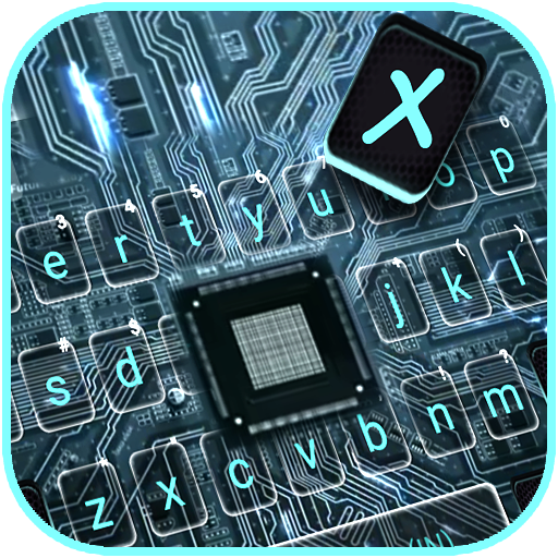 Circuitboard 3D Keyboard Backg logo
