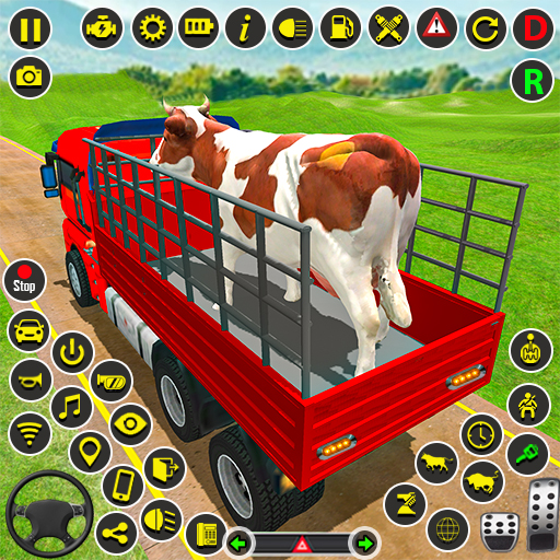 Animal Transport 3d truck game logo