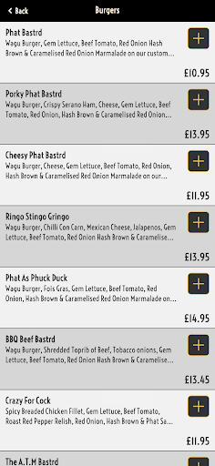 Phat Bastrd Burger App Screen 2