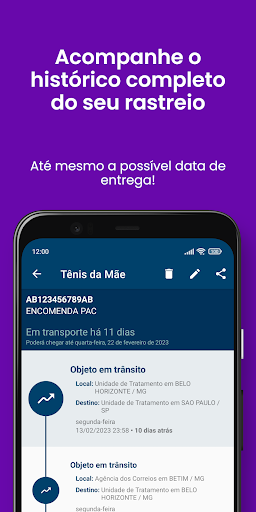 Rastreio para Correios