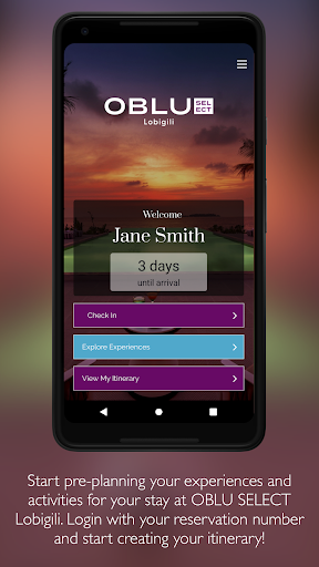 Android application OBLU SELECT Lobigili screenshort