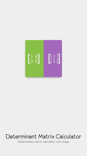 Android application Matrix Calculator with steps screenshort