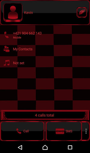 Red Chess Crown Dialer theme Screen 2