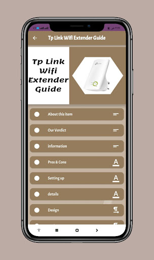 Android application tp link wifi extender Guide screenshort