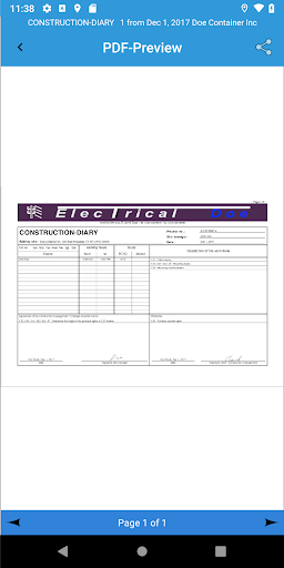 Site Diary Screen 3