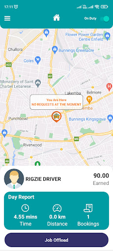 Android application Rigzie Driver screenshort