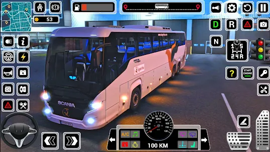 City Coach Bus Driving Bus 3D