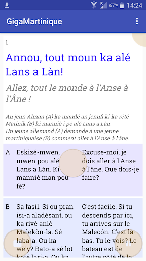 Android application GigaMartinique screenshort