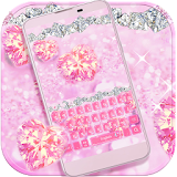 Pink diamond Keyboard Theme icon
