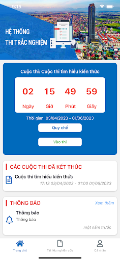 Thi trắc nghiệm trực tuyến Screen 2