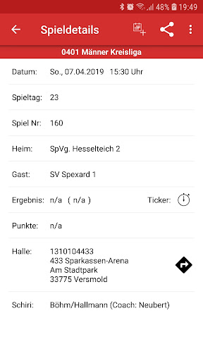 SV Spexard Handball Screen 3