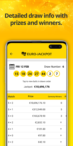 Eurojackpot Results Screen 2