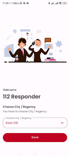Android application DSI 112 Mobile Responder screenshort