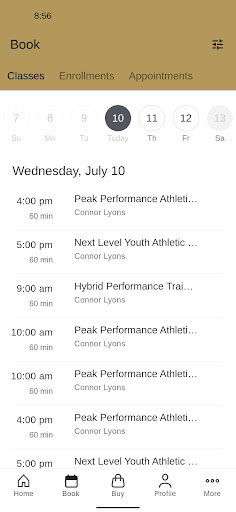 Lyons Den Sports Performance Screen 2