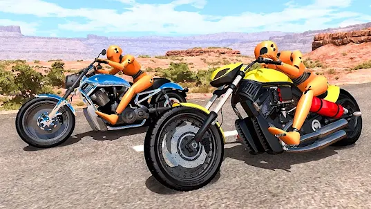 Moto Bike Dummy Crash Test Sim