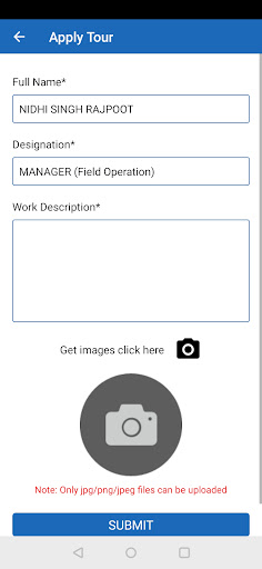 Android application MPCDF Tour Diary screenshort