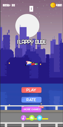 Android application Flappy Dude: Flying Dude Wings screenshort
