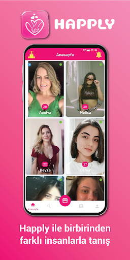 Happly - Flört Tanışma Sohbet Screenshot 2 - AppWisp.com