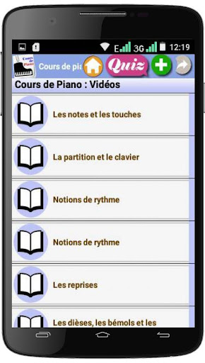 Android application Cours de piano screenshort