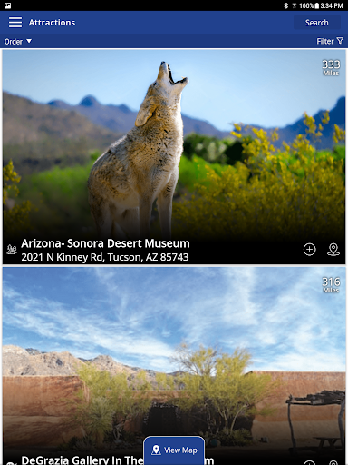 Screenshot of Southern Arizona Attractions