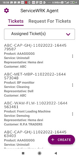 ServiceWRK Agent Screen 2