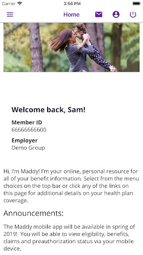 Maddy Portal Screen 2